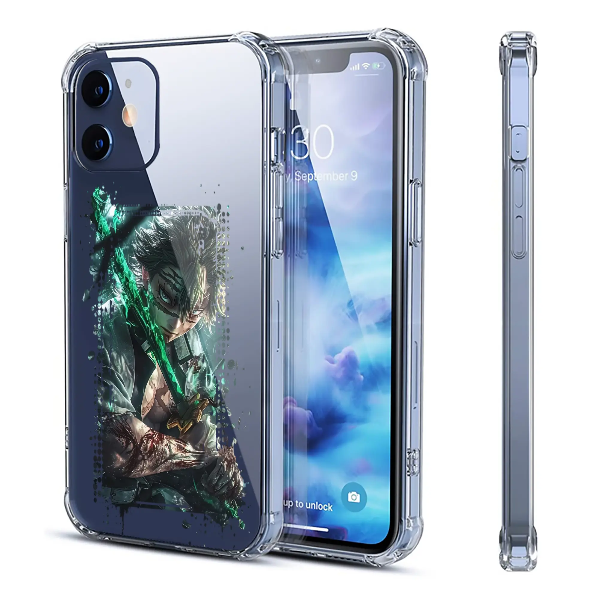 鬼滅の刃 グッズ,不死川 実弥 - IPhone 12シリーズ対応 ・ 透明スマホケース ・ クリアソフトケース ・ TPU素材 ・ 耐衝撃 ・ 高密着 ・ 防汚 防指紋 ・ 簡単着脱